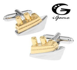Gold-tone Copper Cufflinks Men's Gift Cuff Links