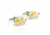Gold-tone Copper Cufflinks Men's Gift Cuff Links