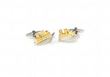 Gold-tone Copper Cufflinks Men's Gift Cuff Links
