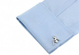 iGame Men's Silver Copper Cuff Links Dancing Girl