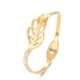 Women Stainless Steel Crystal Cuff Bracelet