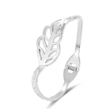 Women Stainless Steel Crystal Cuff Bracelet