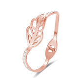 Women Stainless Steel Crystal Cuff Bracelet