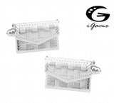 Silver Copper Photo Holder Cuff Links