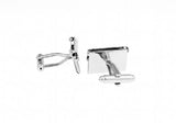 Silver Copper Photo Holder Cuff Links