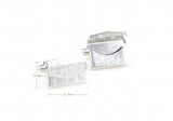 Silver Copper Photo Holder Cuff Links