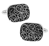 Vintage Brass Engraved Cuff Links for Men