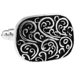 Vintage Brass Engraved Cuff Links for Men