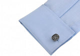 Vintage Brass Engraved Cuff Links for Men