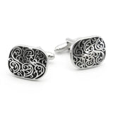 Vintage Brass Engraved Cuff Links for Men