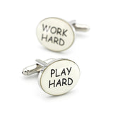 Men's Copper Cufflinks Play Hard Word Hard Wholesale