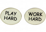 Men's Copper Cufflinks Play Hard Word Hard Wholesale