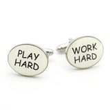 Men's Copper Cufflinks Play Hard Word Hard Wholesale