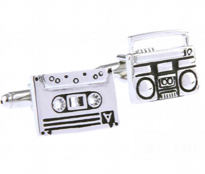 Brass Copper Radio Cuff Links for Men