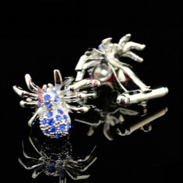 Spider Cufflinks Crystal Copper Material Wholesale