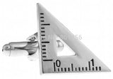 Men's Ruler Cuff Links Silver Copper Material Wholesale & Retail