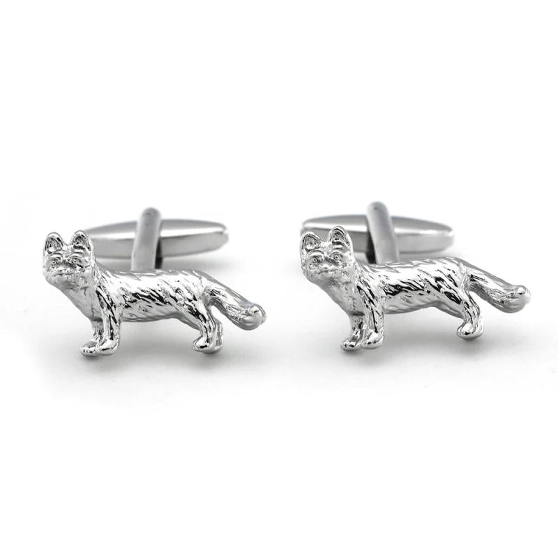 Fox Cufflinks Copper Material Silver Cuff Links Wholesale