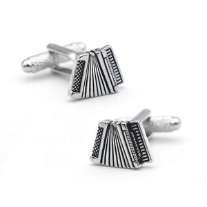 Men's Accordion Cuff Links Music Copper Material Cufflinks