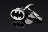 Silvery bat man cuff links for mens shirt
