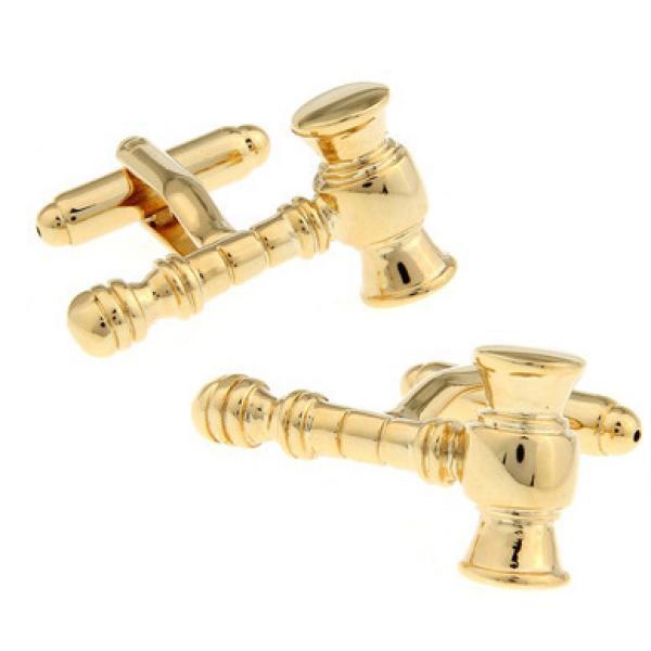 Golden Hammer Cufflinks for French Shirts