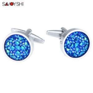 Crystal Cufflinks for Mens Shirt, Wedding Gift