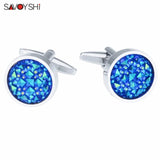 Crystal Cufflinks for Mens Shirt, Wedding Gift