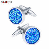 Crystal Cufflinks for Mens Shirt, Wedding Gift