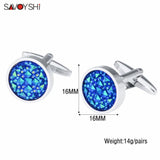 Crystal Cufflinks for Mens Shirt, Wedding Gift