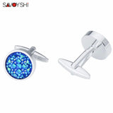 Crystal Cufflinks for Mens Shirt, Wedding Gift
