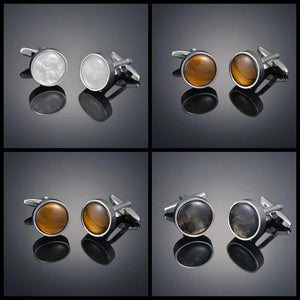 French Opal Cufflinks & Studs for Men Clothing Shirt Accessori