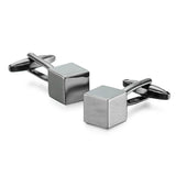 Rhodium Plated Cube Cufflinks French Men Wedding Dress Accessories