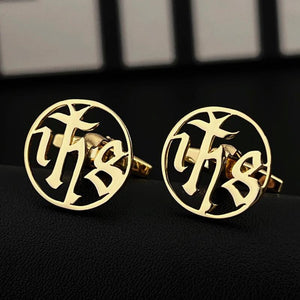 Jesus Tattoo Faith Cufflinks Shirt Clips Wedding Gift