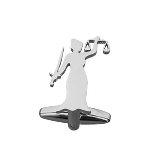 Justice Goddess Cufflinks Stainless Steel Wedding Gift Set