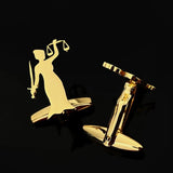 Justice Goddess Cufflinks Stainless Steel Wedding Gift Set