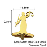Justice Goddess Cufflinks Stainless Steel Wedding Gift Set