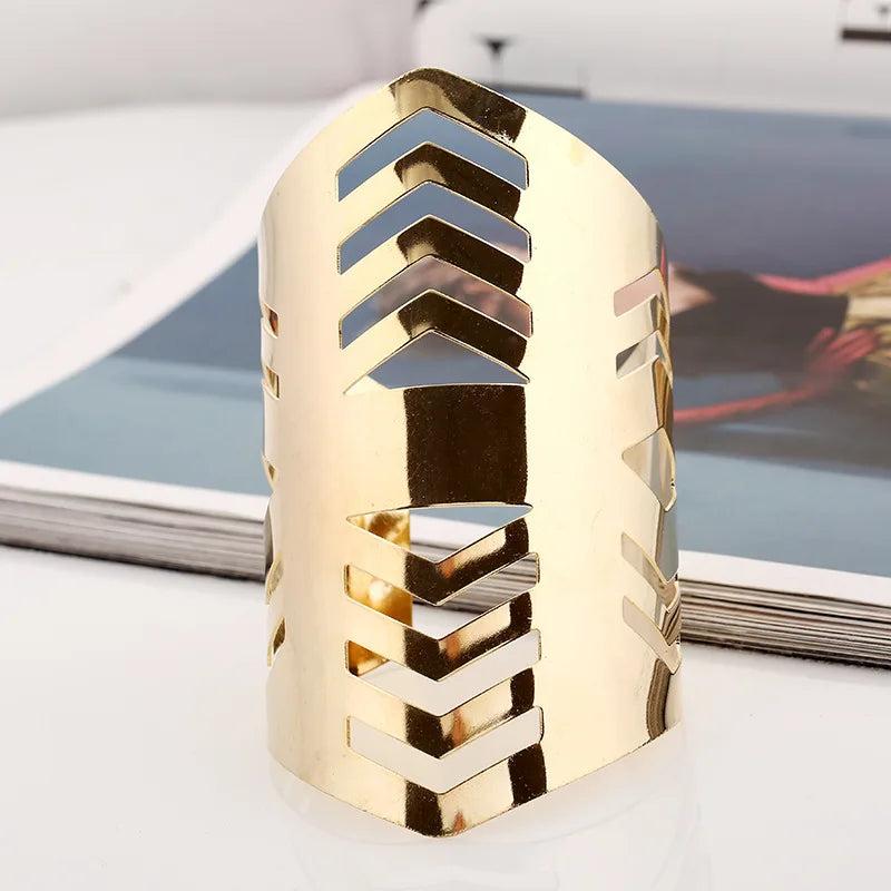Wide Cuff Bracelets Metal Bangles Punk Opening Bangle Jewelry