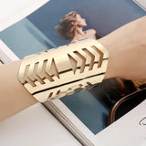 Wide Cuff Bracelets Metal Bangles Punk Opening Bangle Jewelry