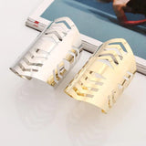 Wide Cuff Bracelets Metal Bangles Punk Opening Bangle Jewelry