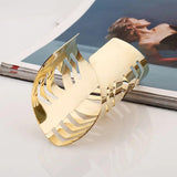 Wide Cuff Bracelets Metal Bangles Punk Opening Bangle Jewelry