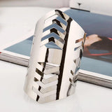 Wide Cuff Bracelets Metal Bangles Punk Opening Bangle Jewelry