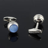 Ball Gemstone Silver Cufflinks
