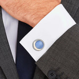 Ball Gemstone Silver Cufflinks