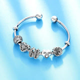 925 Silver A to Z Letter Charm Alphabet Beads for Bracelet DIY Women Jewelry