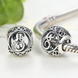 925 Silver A to Z Letter Charm Alphabet Beads for Bracelet DIY Women Jewelry