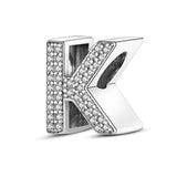 925 Silver A to Z Letter Charm Alphabet Beads for Bracelet DIY Women Jewelry