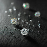 D VVS1 0.5/1 Round Cut Moissanite Loose Gemstone Pass Diamond Test