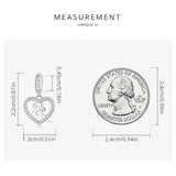 925 Silver Heart Pendant Letter A Platinum Plated Charm Women DIY Jewelry