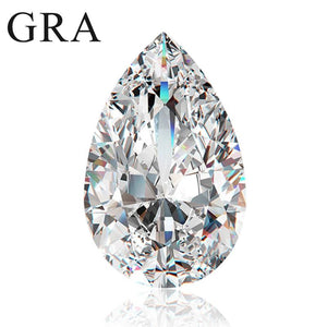 0.1-13ct Pear Cut Moissanite D VVS1 Real Loose Stone