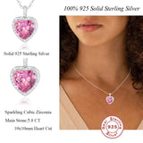 LaVixMia 316 Solid 925 Silver Heart Cut Pendant Necklace