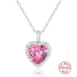 LaVixMia 316 Solid 925 Silver Heart Cut Pendant Necklace